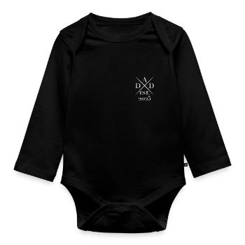 Dad Dad Dad 2025 Gift - Organic Longsleeve Baby Bodysuit - black - Front