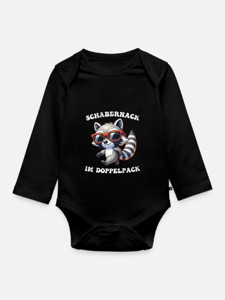 Schabernack im Doppelpack - Baby Bio-Langarm-Body - Schwarz