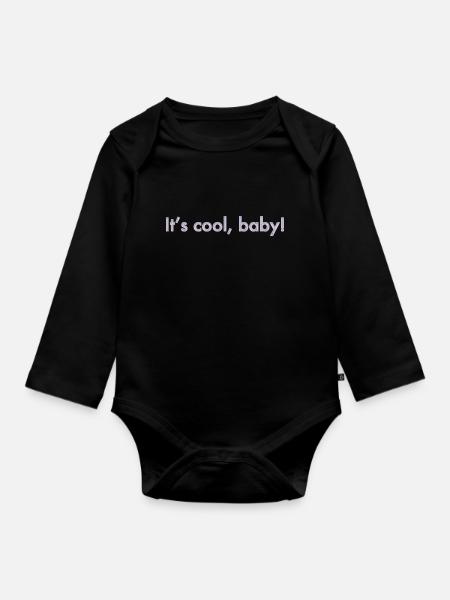 its cool, baby - Baby Bio-Langarm-Body - Schwarz