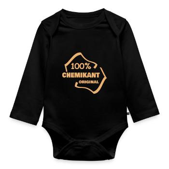 Occupation: Chemical technician - Organic Longsleeve Baby Bodysuit - black - Front