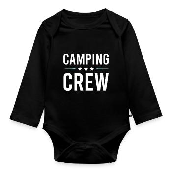 Équipe de camping - Body Bébé bio manches longues - noir - Devant