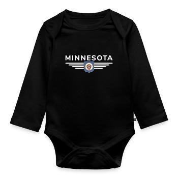 Minnesota Fan T-Shirt – Parfait pour les fans ! - Body Bébé bio manches longues - noir - Devant
