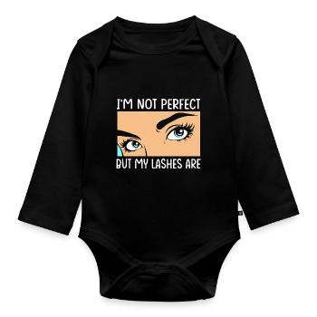 Make-up Cosmetics Beautician - Organic Longsleeve Baby Bodysuit - black - Front