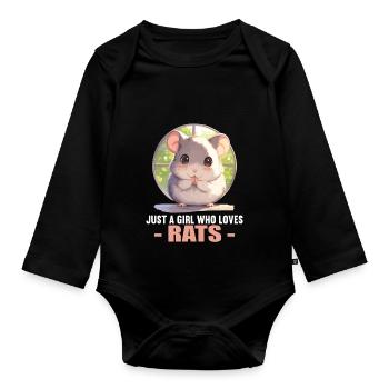 Rat Rat - Body Bébé bio manches longues - noir - Devant