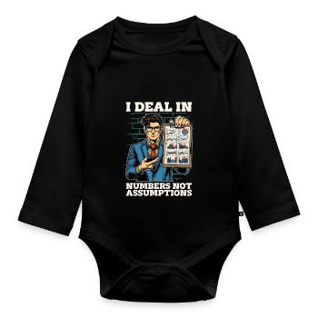 Statistician I Deal In Numbers Data Scientist - Baby Bio-Langarm-Body - Schwarz - Vorne