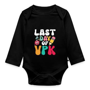 Letzter Tag Von Vpk - Baby Bio-Langarm-Body - Schwarz - Vorne