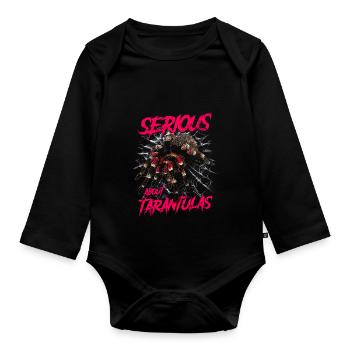 Serious About Tarantulas Pet Spider - Organic Longsleeve Baby Bodysuit - black - Front