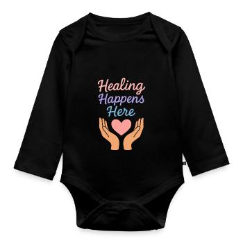 L’assistante sociale soutient le - Body Bébé bio manches longues - noir - Devant