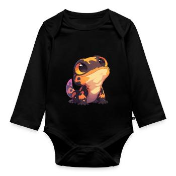 Salamanders Salamander - Organic Longsleeve Baby Bodysuit - black - Front