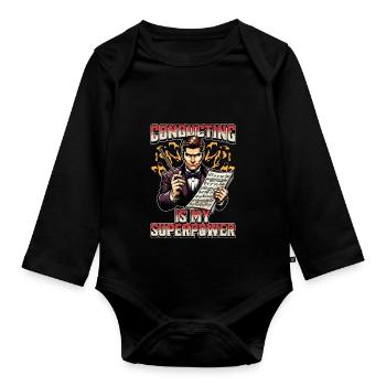 Music Director Conducting Is My Musical Instrument - Organic Longsleeve Baby Bodysuit - black - Front