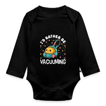 Reinigung Liebhaber Reinigungskraft - Baby Bio-Langarm-Body - Schwarz - Vorne