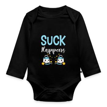 Reinigung Liebhaber Reinigungskraft - Baby Bio-Langarm-Body - Schwarz - Vorne