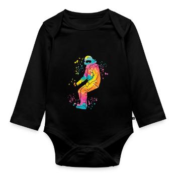 Snowboarder Snowboarding Snowboard - Organic Longsleeve Baby Bodysuit - black - Front