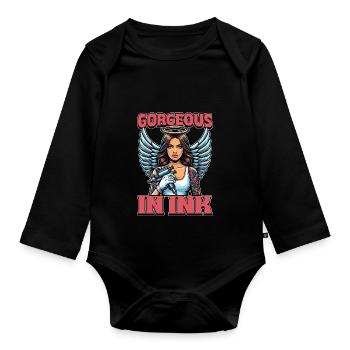 Tattoo Artist Gorgeous In Ink Tattooer Tattoo Art - Baby Bio-Langarm-Body - Schwarz - Vorne