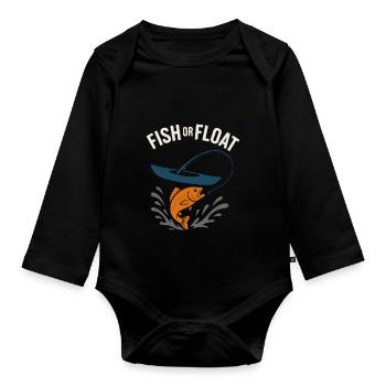 Kayak Fishing Life Angler Pride Fish On Outdoor - Organic Longsleeve Baby Bodysuit - black - Front