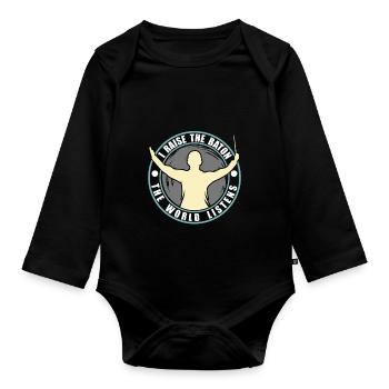 Music Director I Raise The Baton Choir Director - Organic Longsleeve Baby Bodysuit - black - Front