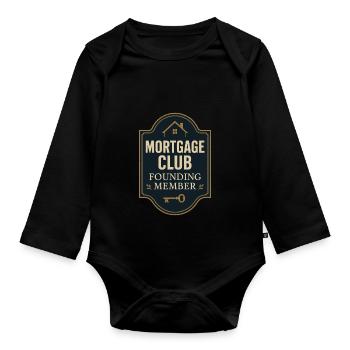 First Homebuyer Gift Neuhause-owner Humor - Organic Longsleeve Baby Bodysuit - black - Front