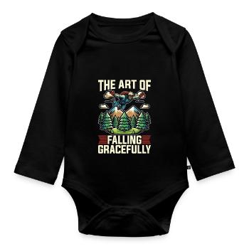 Skydiving The Art Of Falling Gracefully Skydive - Organic Longsleeve Baby Bodysuit - black - Front