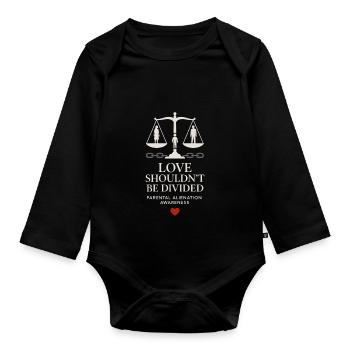 Awareness for parents of the decision - Organic Longsleeve Baby Bodysuit - black - Front
