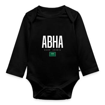 Abha, Arabie saoudite - Body Bébé bio manches longues - noir - Devant