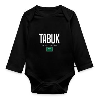Tabuk, Arabie saoudite - Body Bébé bio manches longues - noir - Devant