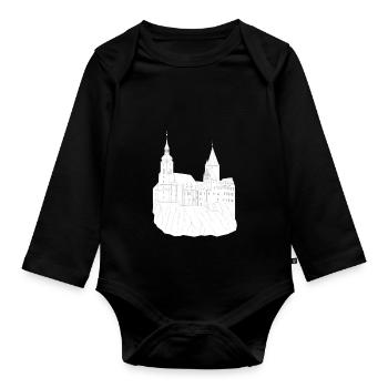 Schwarzenberg Erzgebirge Schloss - Baby Bio-Langarm-Body - Schwarz - Vorne
