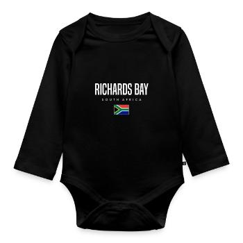 Richards Bay, Afrique du Sud - Body Bébé bio manches longues - noir - Devant