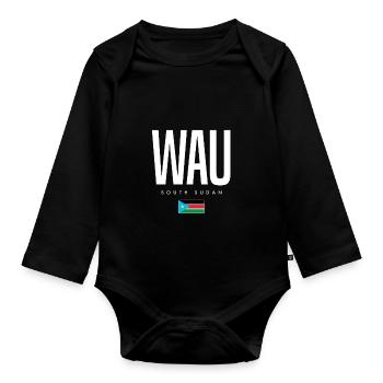 Wau South Sudan - Organic Longsleeve Baby Bodysuit - black - Front