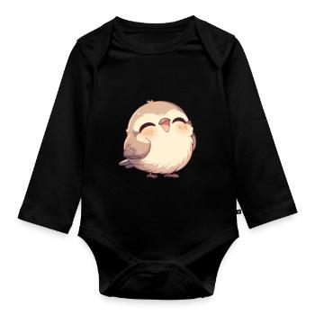 Spatzen Spatz - Baby Bio-Langarm-Body - Schwarz - Vorne