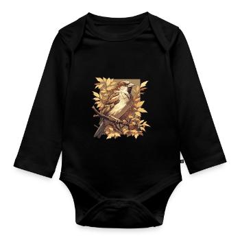 Spatzen Spatz - Baby Bio-Langarm-Body - Schwarz - Vorne