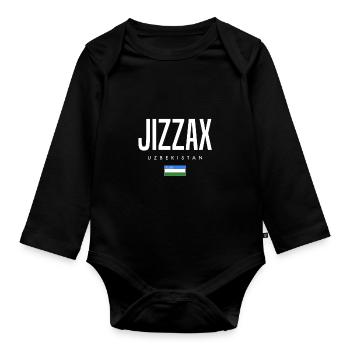 Jizzax Ouzbékistan - Body Bébé bio manches longues - noir - Devant