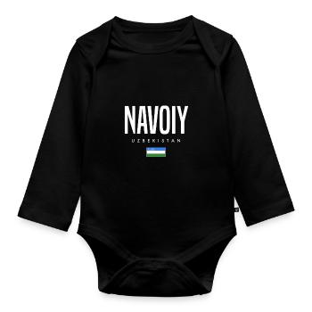 Navoiy, Ouzbékistan - Body Bébé bio manches longues - noir - Devant