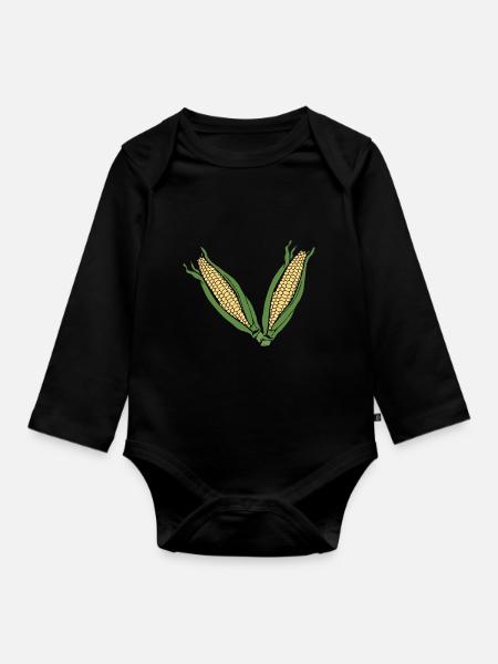 Mais! - Baby Bio-Langarm-Body - Schwarz