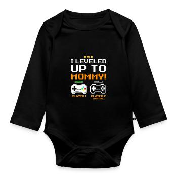 Ich habe bis zum Mommy Shirt New Mom Gamer T-Shirt geebnet - Baby Bio-Langarm-Body - Schwarz - Vorne