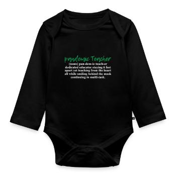 Online-Lehrer - Baby Bio-Langarm-Body - Schwarz - Vorne
