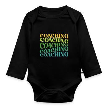 Coaching Coach Mentor Trainer Mindset Influencer - Organic Longsleeve Baby Bodysuit - black - Front