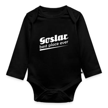 Goslar - Stadt best place ever - Baby Bio-Langarm-Body - Schwarz - Vorne