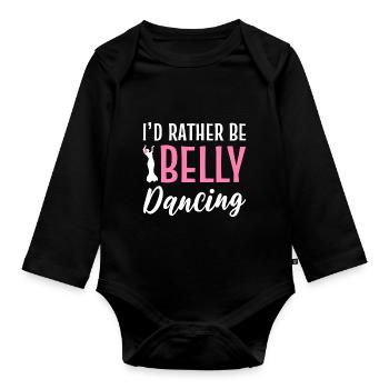 Eher Bauchtanzen Entertainer Geschenk - Baby Bio-Langarm-Body - Schwarz - Vorne