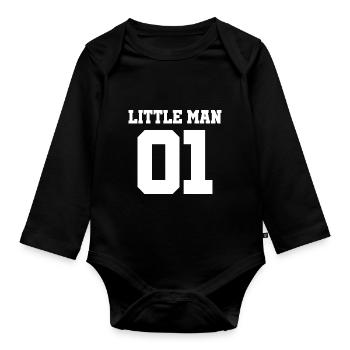 Partner Look Couple Partner Couple Couple Family - Organic Longsleeve Baby Bodysuit - black - Front