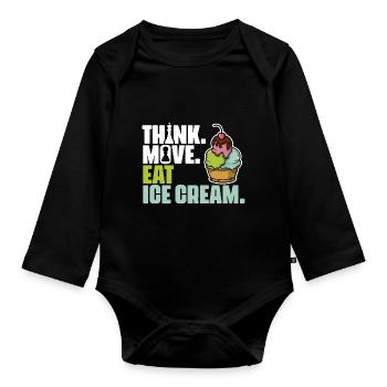 Fun board game enthusiast for - Organic Longsleeve Baby Bodysuit - black - Front