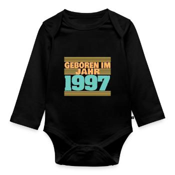 1997 - Baby Bio-Langarm-Body - Schwarz - Vorne