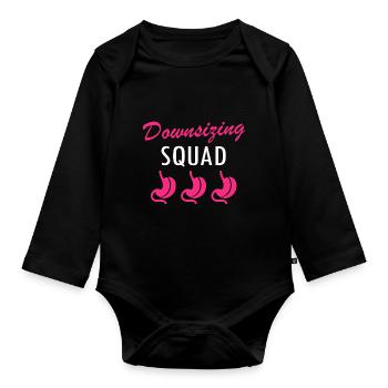 Gastric Bypass and Gastric Bypass Operation Design - Organic Longsleeve Baby Bodysuit - black - Front