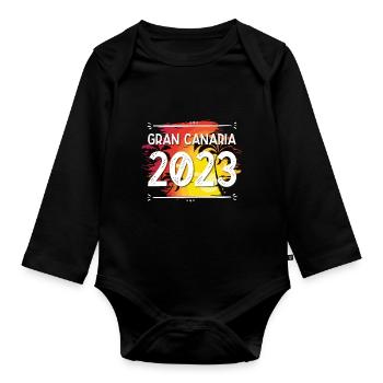 Gran Canaria 2023 - Baby Bio-Langarm-Body - Schwarz - Vorne
