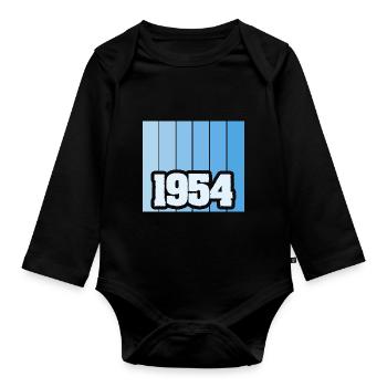 1954 1954 - Organic Longsleeve Baby Bodysuit - black - Front