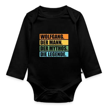 Wolfgang - Baby Bio-Langarm-Body - Schwarz - Vorne