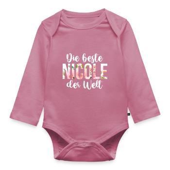 Nicole - Baby Bio-Langarm-Body - Mauve - Vorne
