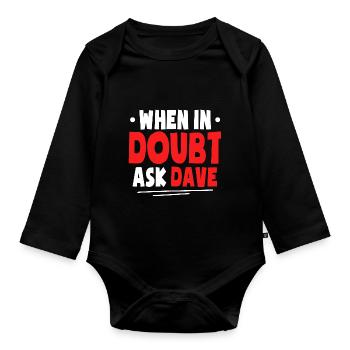 Drôle de chemise Dave - Body Bébé bio manches longues - noir - Devant