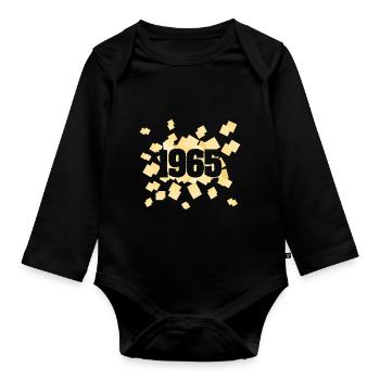 1965 - Organic Longsleeve Baby Bodysuit - black - Front
