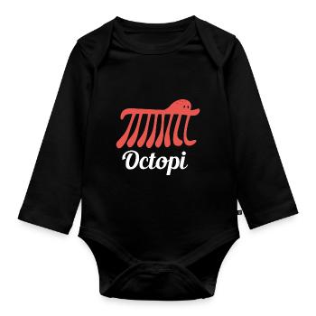 Octopi Mathe Mathematik Lehrer Math Wissenschaft - Baby Bio-Langarm-Body - Schwarz - Vorne