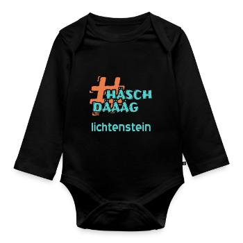 Land Lichtenstein - Baby Bio-Langarm-Body - Schwarz - Vorne